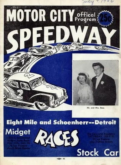 Poster from Robert Mineau Motor City Dragway, New Baltimore